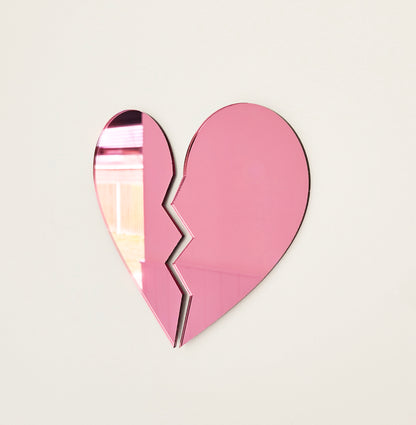 Broken Heart Shaped Mirror